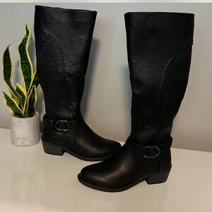 Easy Street Black Over the Knee Boots
